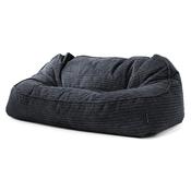 Sloucher Oversized Bean Bag Sofa - Cord Black image