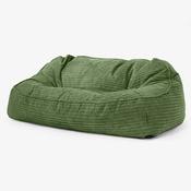 Sloucher Oversized Bean Bag Sofa - Cord Forest Green image