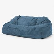 Sloucher Oversized Bean Bag Sofa - Cord Navy Blue image