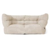 The 2 Seater Louis Sofa Bean Bag - Cord Cream