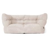 Louis 2 Seater Sofa Bean Bag - Cord Ivory