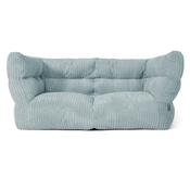 The 2 Seater Louis Sofa Bean Bag - Cord Mint Green