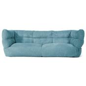 The 3 Seater Louis Sofa Bean Bag - Cord Aegean Blue image