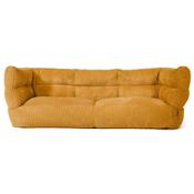 The 3 Seater Louis Sofa Bean Bag - Cord Golden Honey