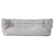 The 3 Seater Louis Sofa Bean Bag - Cord Silver Grey