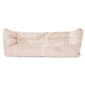 Louis 3 Seater Sofa Bean Bag - Fluffy Faux Fur Rabbit White image