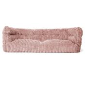The 3 Seater Louis Sofa Bean Bag - Ultra Plush Cord Dusty Pink