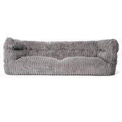 The 3 Seater Louis Sofa Bean Bag - Ultra Plush Cord Grey