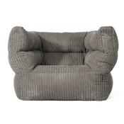 Louis Bean Bag Armchair - Cord Graphite Grey image