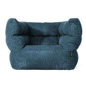 Louis Bean Bag Armchair - Cord Teal Blue image