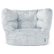 Louis Bean Bag Armchair - Fluffy Faux Fur Rabbit Dusty Blue