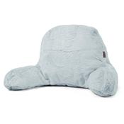 High Back Support Cuddle Cushion - Fluffy Faux Fur Rabbit Dusty Blue