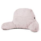 High Back Support Cuddle Cushion - Fluffy Faux Fur Rabbit Dusty Pink