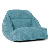 Aya Japanese Style Low Bean Bag Chair - Cord Aegean Blue image