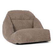 Aya Japanese Style Low Bean Bag Chair - Cord Dovetail Grey image