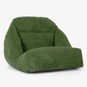 Aya Japanese Style Low Bean Bag Chair - Cord Forest Green image