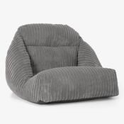 Aya Japanese Style Low Bean Bag Chair - Cord Graphite Grey image