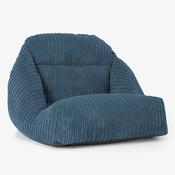 Aya Japanese Style Low Bean Bag Chair - Cord Navy Blue image