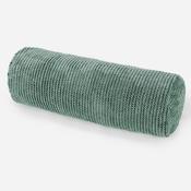 Bolster Scatter Cushion Cover 20 x 55cm - Pom Pom Emerald Green