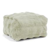 Small Footstool - Bubble Faux Fur Sage Green image