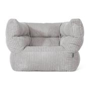 Louis Bean Bag Armchair - Cord Silver Grey