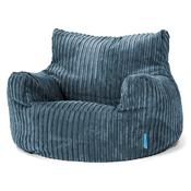 Children's Armchair Bean Bag 3-8 yr - Cord Navy Blue