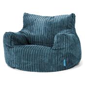Children's Armchair Bean Bag 3-8 yr - Cord Teal Blue