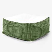 The Crash Pad Mattress Large Dog Bed - Sherpa &amp; Cord Forest Green