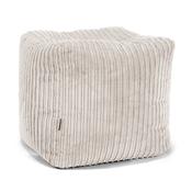 Cube Footstool Pouffe - Cord Ivory image
