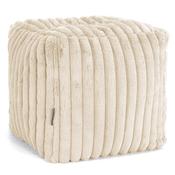 Cube Footstool Pouffe - Ultra Plush Cord Cream image