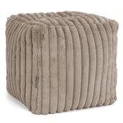 Cube Footstool Pouffe - Ultra Plush Cord Minky image