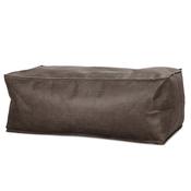 Large Footstool - Distressed Leather Natural Slate