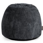 Dressing Table Pouf Stool - Cord Black