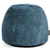 Dressing Table Pouf Stool - Cord Teal Blue