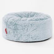 Large Round Pouffe Replacement Cover - Fluffy Faux Fur Rabbit