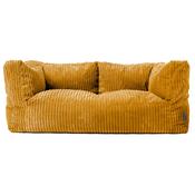 The 2 Seater Albert Sofa Bean Bag - Cord Golden Honey