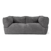 The 2 Seater Albert Sofa Bean Bag - Cord Slate Grey image