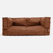The 2 Seater Albert Sofa Bean Bag Replacement Cover - Distressed Leather