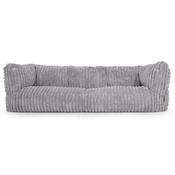 The 3 Seater Albert Sofa Bean Bag - Ultra Plush Cord Grey