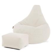 Highback Bean Bag Chair - Boucle Ivory