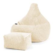 Highback Bean Bag Chair - Cord Ivory image