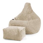 Highback Bean Bag Chair - Cord Mink image