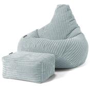 Highback Bean Bag Chair - Cord Mint Green