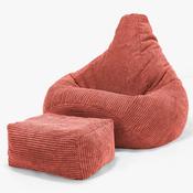 Highback Bean Bag Chair - Pom Pom Pumpkin Orange image