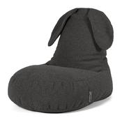 Children's Sherpa Rabbit Bean Bag Chair 2-6 yr - Boucle Graphite Grey image