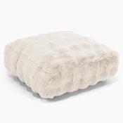 Large Floor Cushion - Bubble Faux Fur Cream
