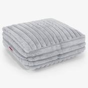Large Floor Cushion - Ultra Plush Cord Duck Egg Blue