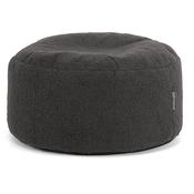 Large Round Footstool - Boucle Graphite Grey image