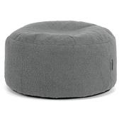 Large Round Footstool - Boucle Grey image