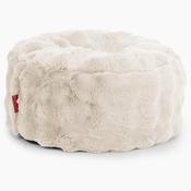 Large Round Footstool Replacement Cover - Bubble Faux Fur